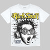 Jordan 4 "Tour Yellow" DopeSkill Oversize Print T-Shirt Rich Soon Graphic Streetwear - White 