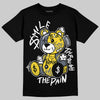 Jordan 4 "Tour Yellow" DopeSkill T-Shirt Smile Through The Pain Graphic Streetwear - Black