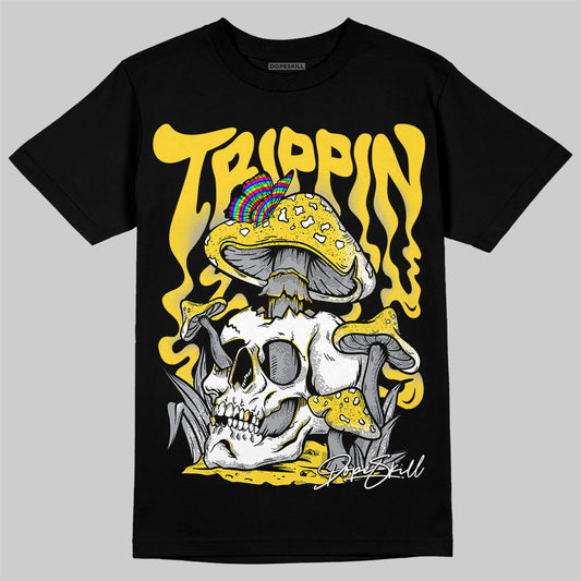 Jordan 4 "Tour Yellow" DopeSkill T-Shirt Trippin Graphic Streetwear - Black
