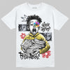 Jordan 4 "Tour Yellow" DopeSkill T-Shirt Work Hard Rise Above Graphic Streetwear - White 