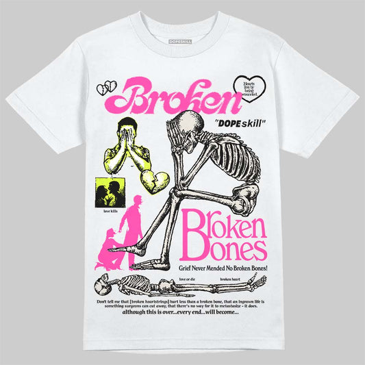 Jordan 7 Tennis Day DopeSkill T-Shirt Broken Bones Graphic Streetwear - White