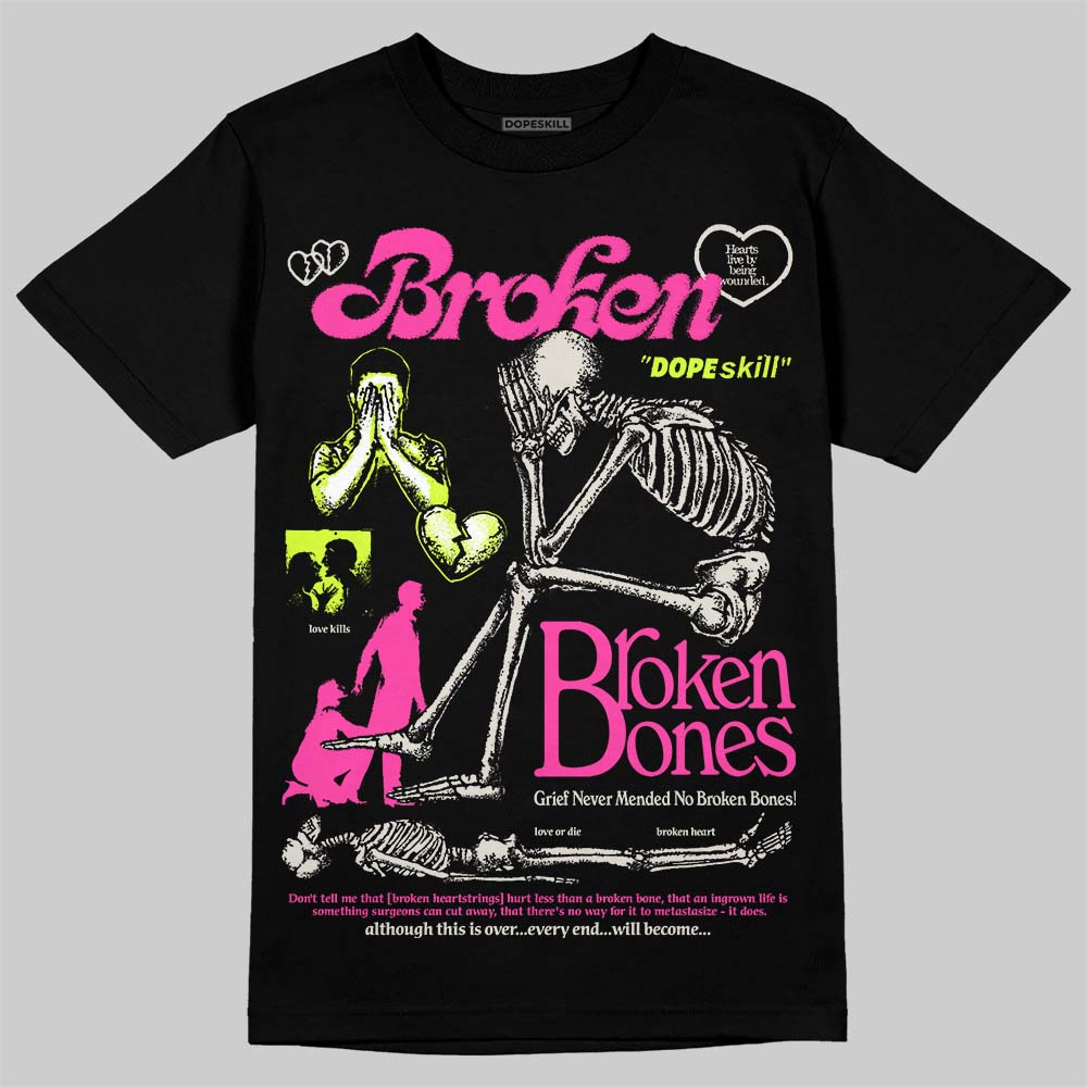 Jordan 7 Tennis Day DopeSkill T-Shirt Broken Bones Graphic Streetwear - Black