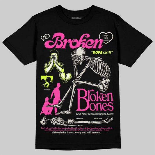 Jordan 7 Tennis Day DopeSkill T-Shirt Broken Bones Graphic Streetwear - Black