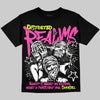 Jordan 7 Tennis Day DopeSkill Oversize Print T-Shirt Distorted Realms Graphic Streetwear - Black
