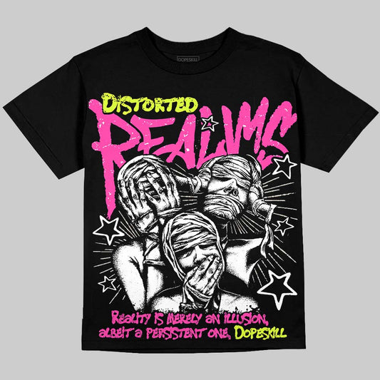 Jordan 7 Tennis Day DopeSkill Oversize Print T-Shirt Distorted Realms Graphic Streetwear - Black