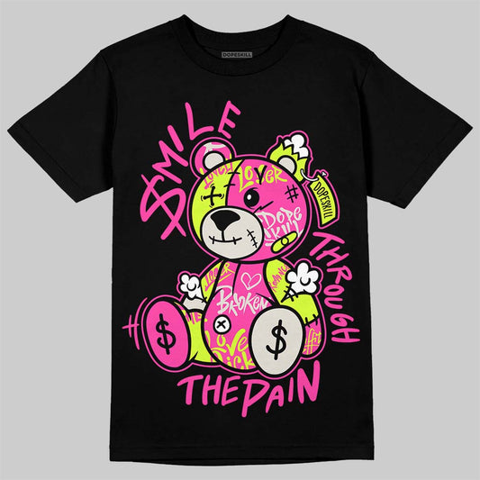 Jordan 7 Tennis Day DopeSkill T-Shirt Smile Through The Pain Graphic Streetwear - black