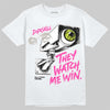Jordan 7 Tennis Day DopeSkill T-Shirt They Watch Me Win Graphic Streetwear - White