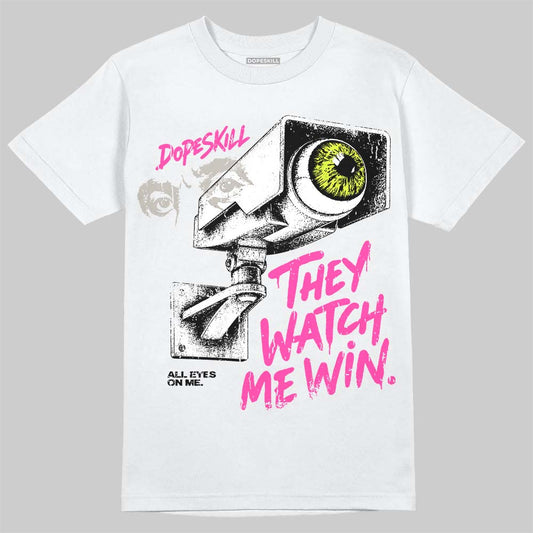 Jordan 7 Tennis Day DopeSkill T-Shirt They Watch Me Win Graphic Streetwear - White