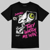 Jordan 7 Tennis Day DopeSkill T-Shirt They Watch Me Win Graphic Streetwear  Black