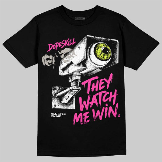 Jordan 7 Tennis Day DopeSkill T-Shirt They Watch Me Win Graphic Streetwear  Black