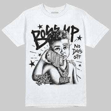 Jordan 8 "Chrome" DopeSkill T-Shirt Boss Up Graphic Streetwear - White