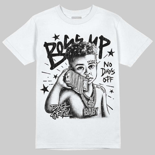 Jordan 8 "Chrome" DopeSkill T-Shirt Boss Up Graphic Streetwear - White