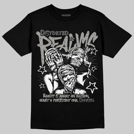 Jordan 8 "Chrome" DopeSkill T-Shirt Distorted Realms Graphic Streetwear - Black