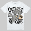 Jordan 8 "Chrome" DopeSkill T-Shirt Out Here Being Cute Graphic Streetwear - White