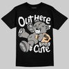 Jordan 8 "Chrome" DopeSkill T-Shirt Out Here Being Cute Graphic Streetwear - Black