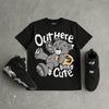 Chrome 8s DopeSkill T-Shirt Out Here Being Cute Graphic