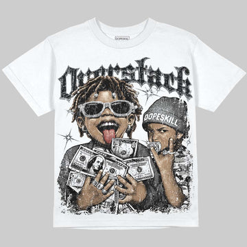 Jordan 8 "Chrome" DopeSkill Oversize Print T-Shirt Overstack  Graphic Streetwear - White 