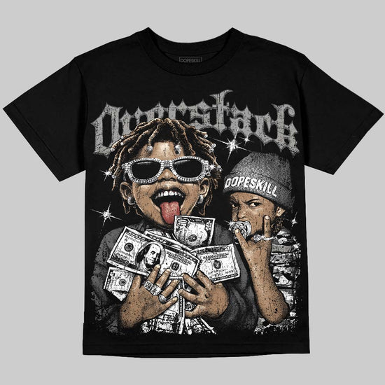 Jordan 8 "Chrome" DopeSkill Oversize Print T-Shirt Overstack  Graphic Streetwear - black