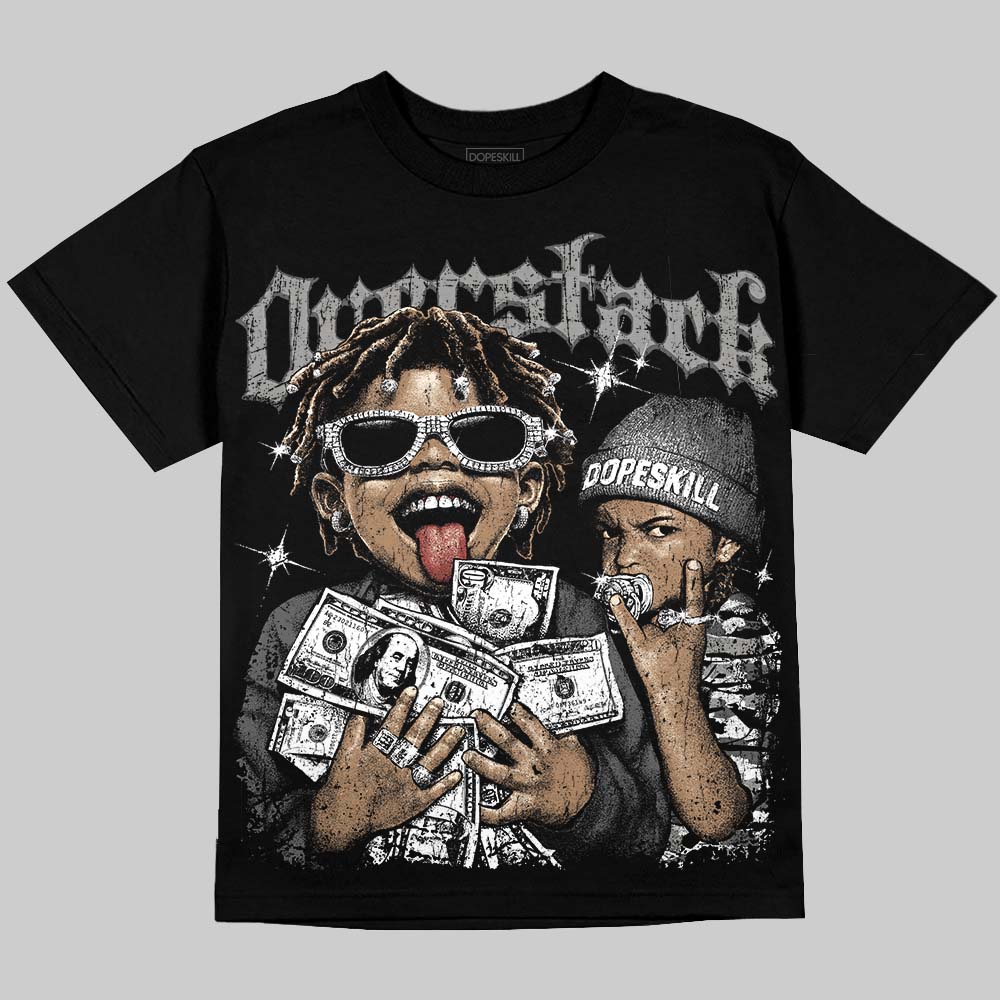 Jordan 8 "Chrome" DopeSkill Oversize Print T-Shirt Overstack  Graphic Streetwear - black