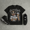 Chrome 8s DopeSkill Oversize Print T-Shirt Overstack Graphic
