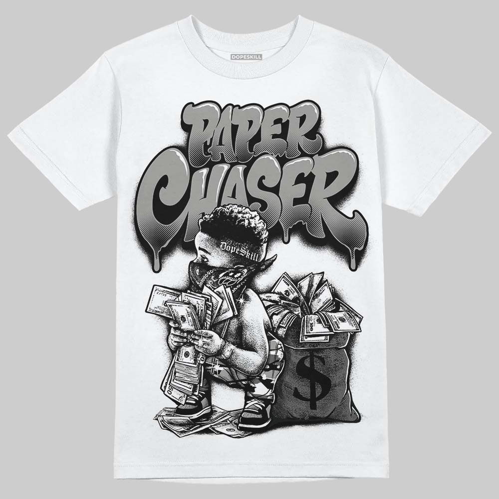 Jordan 8 "Chrome" DopeSkill T-Shirt Paper Chaser Boy Graphic Streetwear - White 