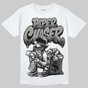 Jordan 8 "Chrome" DopeSkill T-Shirt Paper Chaser Boy Graphic Streetwear - White 