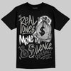 Jordan 8 "Chrome" DopeSkill T-Shirt Real Ones Move In Silence Graphic Streetwear - Black