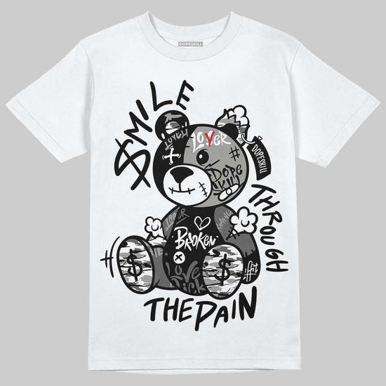Jordan 8 "Chrome" DopeSkill T-Shirt Smile Through The Pain Graphic Streetwear - White