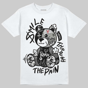 Jordan 8 "Chrome" DopeSkill T-Shirt Smile Through The Pain Graphic Streetwear - White