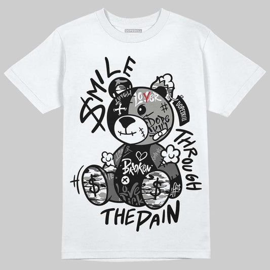 Jordan 8 "Chrome" DopeSkill T-Shirt Smile Through The Pain Graphic Streetwear - White