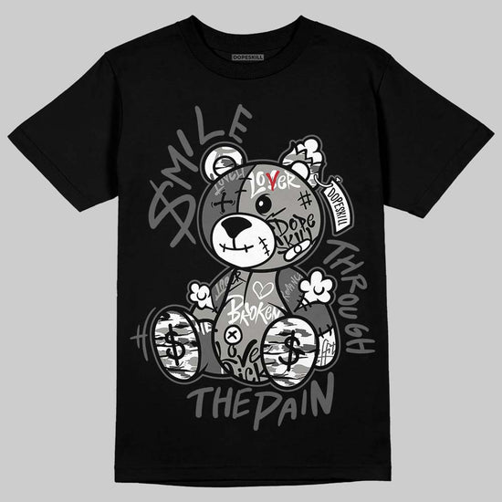 Jordan 8 "Chrome" DopeSkill T-Shirt Smile Through The Pain Graphic Streetwear - Black