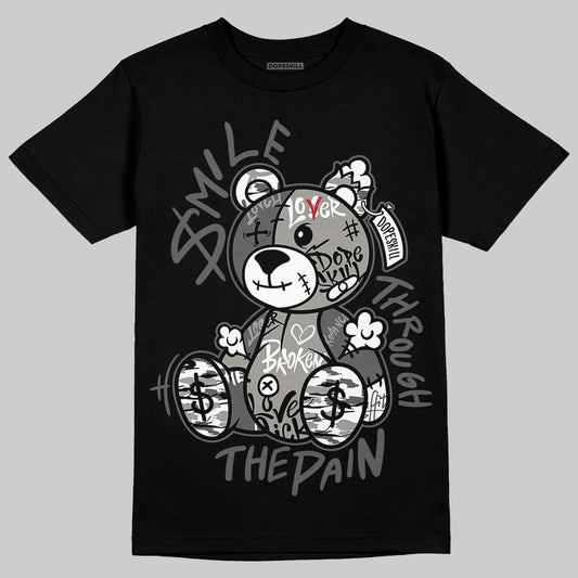 Jordan 8 "Chrome" DopeSkill T-Shirt Smile Through The Pain Graphic Streetwear - Black