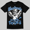Jordan 5 Black University Blue DopeSkill T-Shirt Bandemic Graphic Streetwear - black