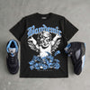 Black University Blue 5s DopeSkill T-Shirt Bandemic Graphic