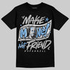 Jordan 5 Black University Blue DopeSkill T-Shirt Make Money Not Friend Typo Graphic Streetwear - Black