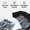 Black University Blue 5s DopeSkill T-Shirt Make Money Not Friend Typo Graphic