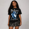 Black University Blue 5s DopeSkill T-Shirt No Love For My Haters Graphic