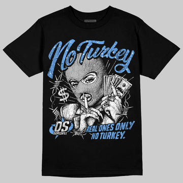 Jordan 5 Black University Blue DopeSkill T-Shirt No Turkey Graphic Streetwear - Black