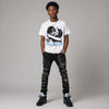 Black University Blue 5s DopeSkill Oversize Print T-Shirt Real Lover Club Graphic