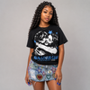 Black University Blue 5s DopeSkill Oversize Print T-Shirt Real Lover Club Graphic