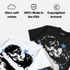 Black University Blue 5s DopeSkill Oversize Print T-Shirt Real Lover Club Graphic
