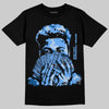 Jordan 5 Black University Blue DopeSkill T-Shirt Rich Boy Camo Graphic Streetwear - Black