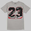 Jordan 4 Bred DopeSkill T-Shirt 23 with 4s Pattern Graphic Streetwear - Gravel