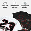 Bred 4s DopeSkill T-Shirt 23 with 4s Pattern Graphic