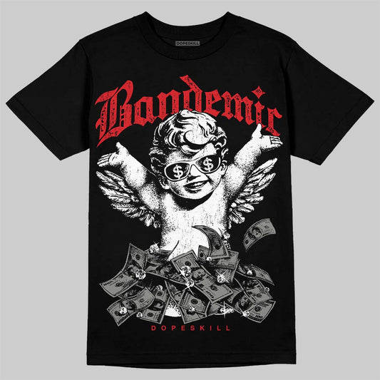 Jordan 4 Bred DopeSkill T-Shirt Bandemic Graphic Streetwear - Black