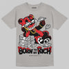 Jordan 4 Bred DopeSkill T-Shirt Born To Be Rich Graphic Streetwear - Gravel