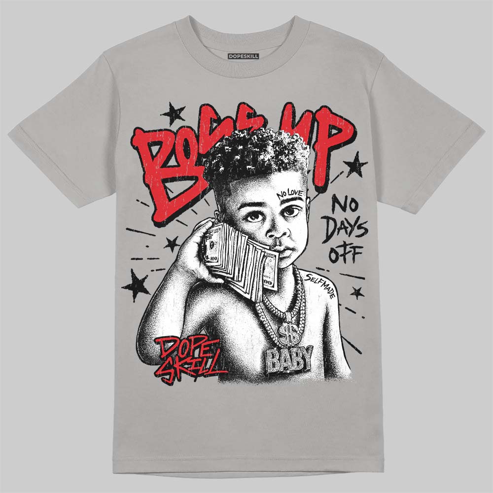 Jordan 4 Bred DopeSkill T-Shirt Boss Up Graphic Streetwear - Gravel
