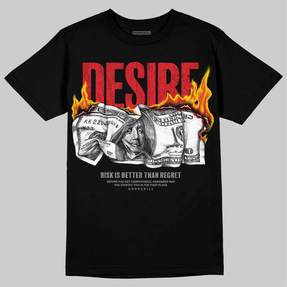 Jordan 4 Bred DopeSkill T-Shirt Desire Graphic Streetwear - Black