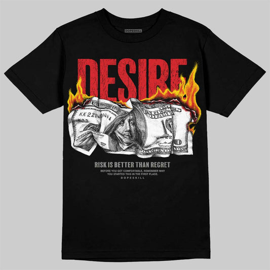 Jordan 4 Bred DopeSkill T-Shirt Desire Graphic Streetwear - Black