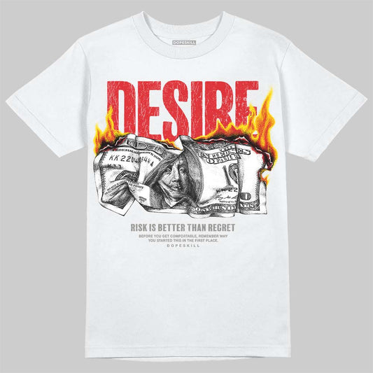 Jordan 4 Bred DopeSkill T-Shirt Desire Graphic Streetwear - White
